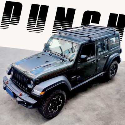 China Detachable Reliable Black Aluminum Roof Rail Rack Cargo Luggage Luggage For Wrang_ler JK JL 2018 for sale