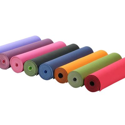 China Hot Sale Two Color Home Fitness Non Slip Tear Resistance Band Yoga Mat 8mm Foldable Yoga Mat for sale