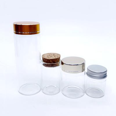 China 22x50mm Clear Miniature Wish Bottle Eco-Friendly Mini Glass Jars with Cork Stoppers Small Glass Bottles for Wedding Favors for sale