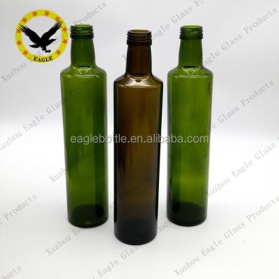 China Wholesale Antique Food Factory 500ml Dorica Green Olive Oil Glass Bottle for sale