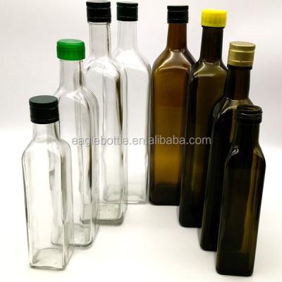 China Factory Wholesale 250ml 500ml 750ml 1000ml Food Olive Oil Glass Bottle Marasca High Quality Empty Bottle Glass For Coconut Oil for sale