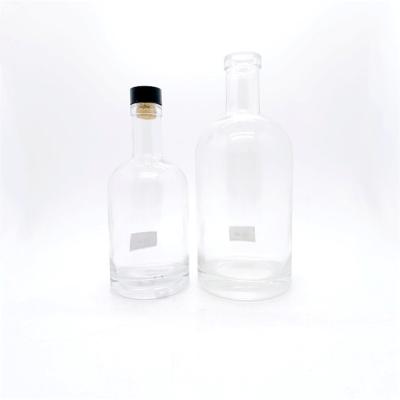 China China factory customized 1000ml 750ml 500ml 375ml glass liquor drink bottle for vodka gin whiskey for sale