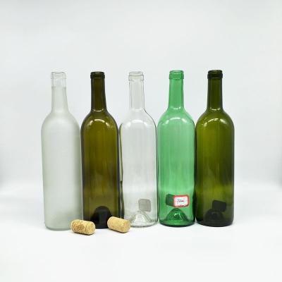 China Eco - Friendly Screw Mouth Clear Color 470g Weight Round Shape 750 Ml Wine Botellas De Vidrio Cy-059 for sale