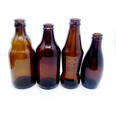 China Eco-friendly Wholesale Amber Bear Beer Glass Bottle 250ml 300ml 550ml 650ml 750ml 8 10 11 15 20 oz 330ml 500ml Brewery 10oz 11oz for sale