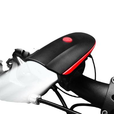 China ABS LED Mountain Bike Front Lights USB Plastic Charging Rechargeable Bike Horn Bicycle Light for sale