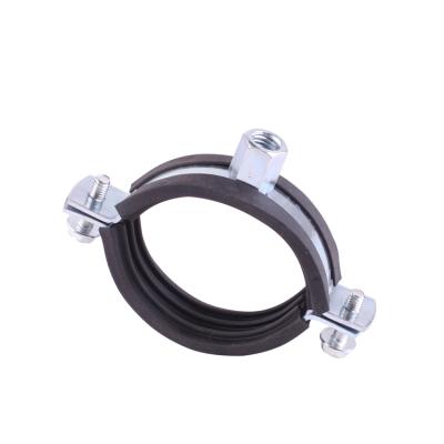 China Heavy Duty Wide Pipe Clamp Tubing Insulated Split Rubber Pipe Clamps With Rubber for sale