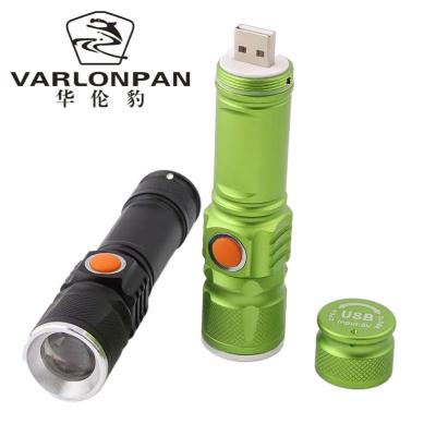 China 2022 Emergency Trend Aluminum Alloy Strong Lightweight Extendable Zoom USB Charging Portable Mini Flashlight for sale