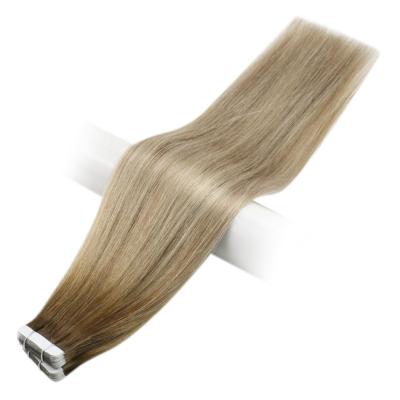 China Moresoo #3/8/22 Silky Straight Virgin Hair Vendors Supply Virgin Raw Cuticle Aligned Hair Tape Hair Extension for sale