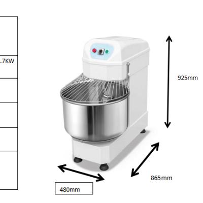 China HF40 Hotel Discount Dough Dough Bakery Flour Mixer Machine Spiral Bread Mixer Bread Kneader Hot Selling Products Dough Kneading Machine for sale