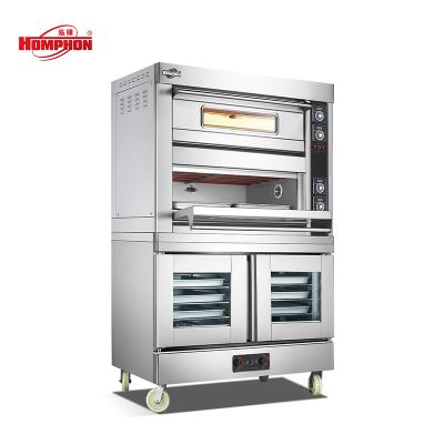 China Double Deck 4 Electric Commercial Catering Commercial Trays Oven With 10 Trays Proofer For Bread Toast for sale