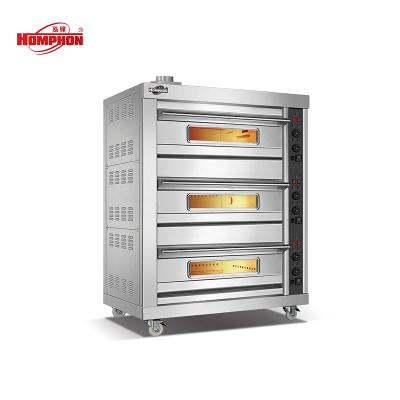 China Vegetable Processing Plant WFC-303Q Comercial Bakery Equipment Gas Oven For Pizza For Bread 3-Deck 3-Trays Oven For Complete Bakery Bakery Equipment for sale