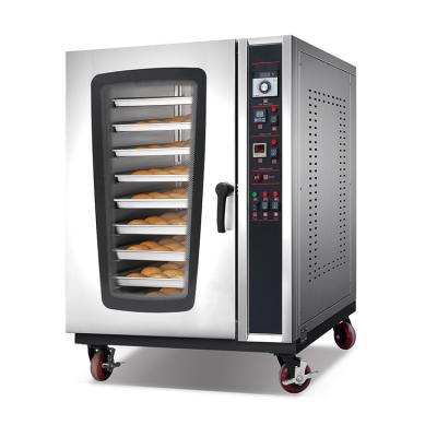 China Vegetable Processing Plant 8 Trays Gas Commercial Baking Pizza Oven For Bakery for sale