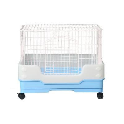 China Breathable R65, plastic wire rabbit cage, with anti spill for sale