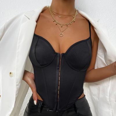 China Hot sexy QUICK DRY sexy wrap chest button wrap herringbone suspender tube tops V-neck rhombic tops for sale