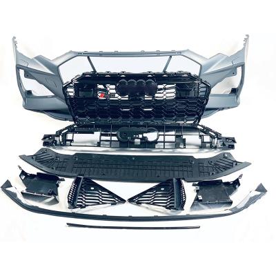 China Plastic Body Kit Include Front Bumper And Grill For Audi A6 2019-2020 Change To RS6 Model for sale