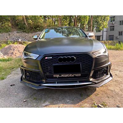 China Plastic suitable for Audi A6 2016-2018 modified to RS6 style contain front bumper with rear grill lip for sale