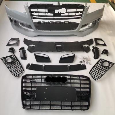 China Good quality front bumper and plastic grill body kit for Audi A8 2011-2018 change to RS8 model for sale