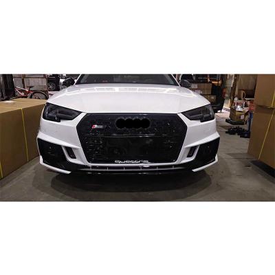 China Plastic Body Kit Include Front Bumper Set Grill For Audi A4 B9 2017-2019 Change To RS4 Model for sale