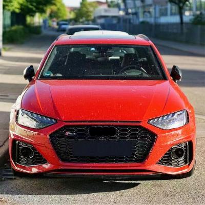 China Newest Plastic Popular Hot Selling Auto Parts Body Kit For Audi A4 B9 2020-2021 Change To RS4 Model With Front Bumper Grill for sale