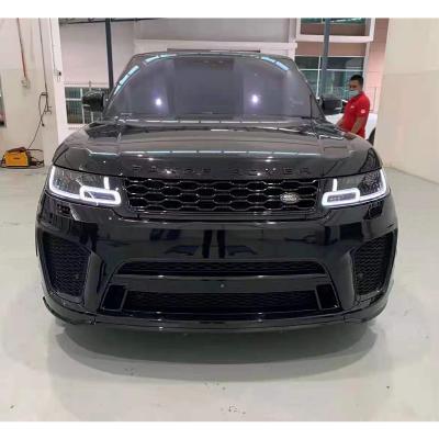 China Hot Selling Plastic Body Kit Contain Car Headlight Bumper Tail Light For RANGE ROVER SPORT 2014-2017 Change To 2018 SVR Model for sale