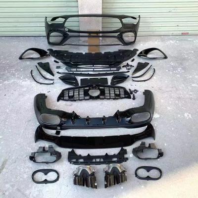 China Selling Auto Parts CLA45 Plastic Body Kit Well For Mercedes Benz CLA Class W118 Modified To CLA45 AMG Model Front Bumper Assembly Grille for sale