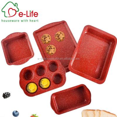 China Viable Elife Bakeware Colorful Set, 5-Piece, Carbon Steel, Easy to Clean for sale