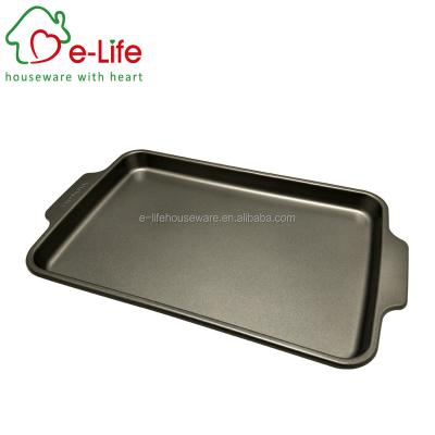 China Elife 0.8mm Alusteel Sustainable Baking Tray 15x9.6inch With Non-stick Coating for sale