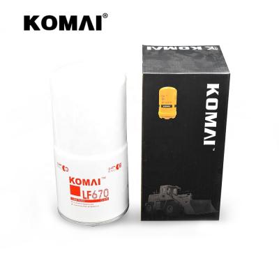 China 0.7kg Weight Komatsu Oil Filter , Diesel Engine Oil Filter Element LF670 for sale