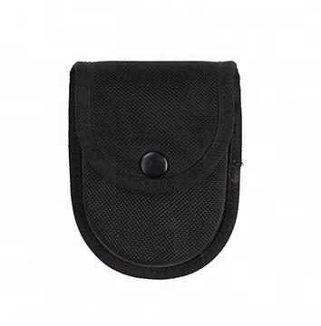 China Molded Black 1680D Comfortable Cuff Nylon Tactical Case Duty Single Handcuff Holder Nice for sale