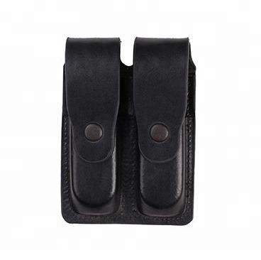 China Double Police Comfortable Tactical Synthetic Leather Magazine Pouch for sale