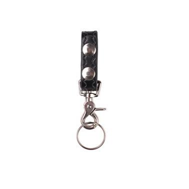 China Comfortable Police Basketweave Synthetic Leather Tactical Key Ring Holder for sale