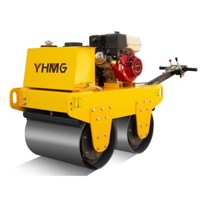 China Construction worksÂ   530kg gasoline air cooled four stroke hand held road roller with 600mm double drum for sale