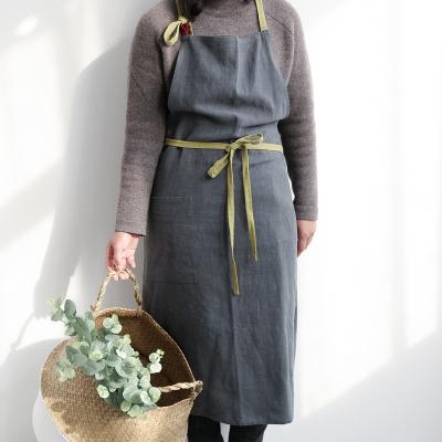 China Eco-Friendly Premium Free Size Bib Apron Kitchen Canvas Apron With Big Pocket for sale