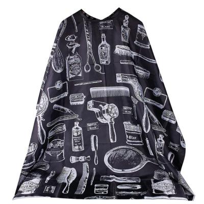 China Waterproof Professional Printed Polyester Hair Dye Hairdressing Barber Cape for sale