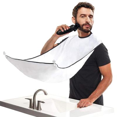 China Waterproof Professional Logo Customized White Polyester Men Shaving Beard Apron Cape for sale