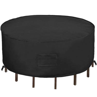 China UV Resistant Dustproof Outdoor Round Terrace Countertops Waterproof Outdoor Garden Furniture Cover for sale