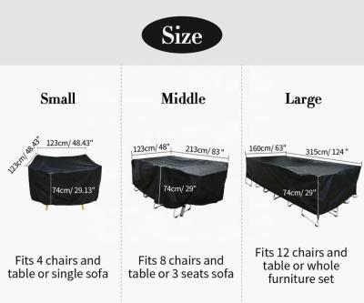 China Protect Outdoor Waterproof Cover Sectional Furniture Patio Furniture Set Sofa Table And Chair Set Cover for sale