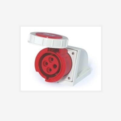 China AJCEE Industrial RED Industrial CEE/IEC603902 Power Socket 3H 380V IP67 32A 4Pin 3P+E for sale