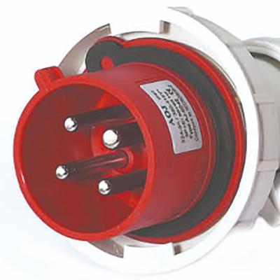 China AJCEE Industrial RED Industrial Power Socket CEE/IEC603902 3H 380V IP67 16A 4Pin 3P+E for sale