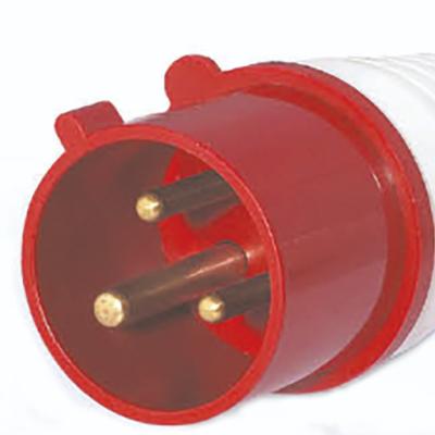 China AJCEE Industrial RED Industrial CEE/IEC603902 Power Socket 9H 380V P44 16A 3Pin 2P+E for sale