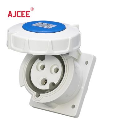 China NEW AJCEE 4231 INDUSTRIAL TYPE ip67 32a 3 pin e wall socket waterproof industrial socket with CE for sale