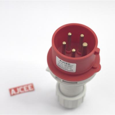 China AJCEE ip44 industrial waterproof industrial plug manufacturers 5 pin 440v electrical outlet 16a socket for sale