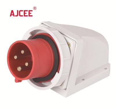 China AJCEE ip67 16a 3p+e 3pin 380v 440v 5142 waterproof industrial wall panel mounted socket with CE for sale