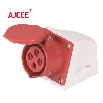 China AJCEE ip44 16amp 4pin waterproof industrial plug and socket with ce for sale