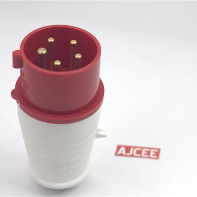 China AJCEE industrial hot sale waterproof industrial socket ip44 5pin16amp 415v 50-60hz with CE for sale