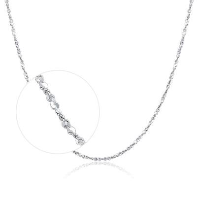 China CLASSIC Cheap Custom L02 White Gold Plated Popcorn 925 Sterling Silver Chain Star Necklace In Stock for sale