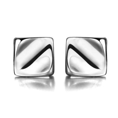 China DES07 CLASSIC Fashion 925 Sterling Silver Women Earrings Jewelry Handmade Square Shaped for sale