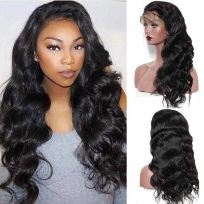 China Factory Wholesale Price Vigrin Human Hair Body Wave Wig 360 Lace Front Wig Raw Brazilian 100% Lace Front Wig for sale