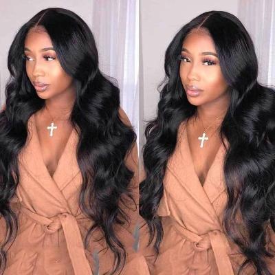 China Brazilian Body Wave 9A Thick Density Cuticle Aligned Deep Lace Front Wig In Stock Body Wave Hair for sale