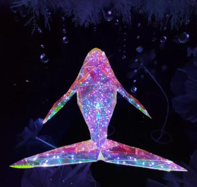 China Colorful Film Wedding Christmas Decoration 3d Christmas Theme Led Colorful Acrylic Dolphin for sale